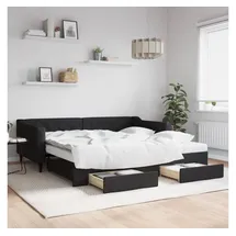 vidaXL Tagesbett 100 x 200 cm Schwarz