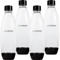 SodaStream Fuse Flasche 1L Schwarz 4 Stück Spülmaschinenfest BPA-frei - Schwarz