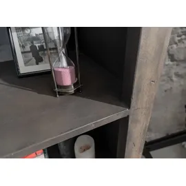 Massivmoebel24 Bücherregal 60 x 45 x 180 cm Grau