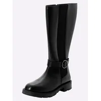 sheego Weitschaftstiefel Damen Schwarz 38