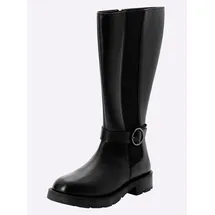 sheego Weitschaftstiefel Damen Schwarz 38