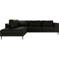 Trendmanufaktur Ecksofa »Luzi, wahlweise mit Schlaffunktion und Bettkasten bestellbar, L-Form«, Designsofa mit Ottomane, Metallfüße schwarz, Breite 264 cm