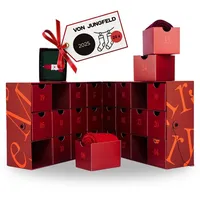 von Jungfeld Adventskalender Weihnachtskalender mit Socken Bio-Baumwolle 35-46 (25-tlg), 24 verschiedene Socken-Paare aus Bio-Baumwolle bunt