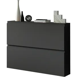 MODERANO Hängeschuhschrank 110 x 82 x 22 cm anthrazit matt / anthrazit