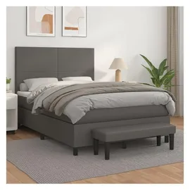 vidaXL Boxspringbett 140 x 200 cm Grau