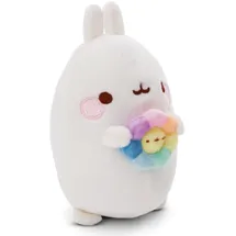 NICI Kuscheltier Molang mit Regenbogenblume - Weiß