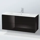Duravit Waschtischunterschrank 2 Auszüge 122 x 55 x 48,1 cm Schwarz Hochglanz