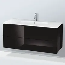 Duravit Waschtischunterschrank 2 Auszüge 122 x 55 x 48,1 cm Schwarz Hochglanz