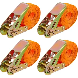 Relaxdays Spanngurte mit Ratsche 4er Set 4 m