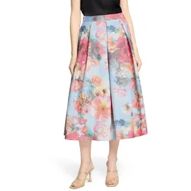 Vera Mont Faltenrock Damen Floral Blau 42