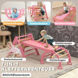 aiyaplay Kletterdreieck 7-in-1 Rosa