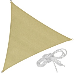 TECTAKE Polyethylen Sonnensegel dreieckig beige