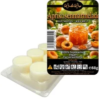 WonderWax Duftwachs WonderWax® Duftriegel 6 x Duftwachs Kreise Weiß, 100% Sojawachs (Würzige Aprikosenmarmelade), Duftrichtung: Würzige Aprikosenmarmelade