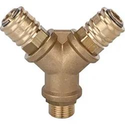 Riegler Y-Verteiler mit 2 Kupplungen, 3/8 Zoll