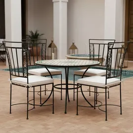Marrakesch Orient & Mediterran Interior Ronda Gartenstuhl 40 x 40 x 90 cm schwarz 2 St.