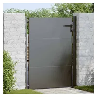 vidaXL Gartentor 105 x 130 cm Schwarz/Pulverbeschichteter Stahl