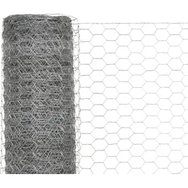 vidaXL Drahtzaun 25 x 1,5 m Silber