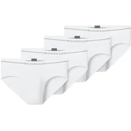SCHIESSER Cotton Flex Slip unifarben weiß XXL 4er Pack
