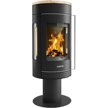 Justus Meva Stahl schwarz/Abdeckplatte Sandstein