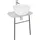 Vitra Waschtischunterschrank 68,5 x 49 x 66 cm Schwarz Matt