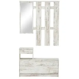 Stella Trading Garderobe Onno 100 x 191 x 25 cm Eiche