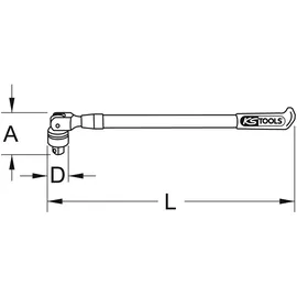 KS Tools Teleskop-Hebel mit Umschaltknarre 3/4"