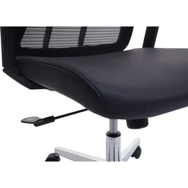 Mendler Bürostuhl HWC-J53, Drehstuhl Schreibtischstuhl, ergonomisch Kunstleder schwarz