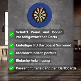 KARELLA Dartboard Surround PU Auffangring Blau