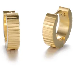 Firetti Paar Creolen »Schmuck Geschenk Crag« Firetti gelbgoldfarben
