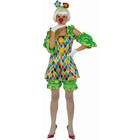 Andrea , Damen, Moden 948-40/42 - Kostüm Clownette, Oberteil und Hose, Clown, Spaßmacher, Mottoparty, Karneval