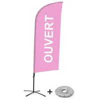 Showdown Displays Beachflag - Komplett-Set - Geöffnet - Französisch