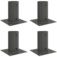 vidaXL Runder Bodenanker 15 x 15 x 15 cm Anthrazit