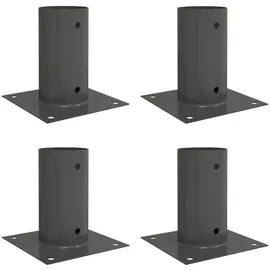 vidaXL Runder Bodenanker 15 x 15 x 15 cm Anthrazit