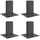vidaXL Runder Bodenanker 15 x 15 x 15 cm Anthrazit