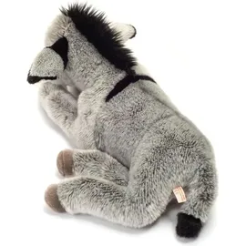 Teddy-Hermann Esel liegend 50 cm Grau