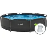 VirtuFit Rundes Frame Pool - Rahmen Pool - 305 cm - Einfach aufzubauen - Inklusive Filterpumpe - Schnelle Installation