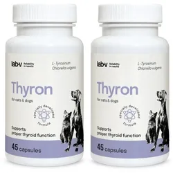 LAB-V Thyron - Zur Unterstützung einer normalen Schilddrüsenfunktion bei Hunden und Katzen 2x90 Kapseln