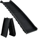VOZZY® Auto Kofferraumrampe klappbar Hunderampe max75kg Sicher, Schonend,156x40cm Hundetreppe aus Kunststoff für Haustiere, Autorampe Basic Standard/1