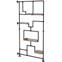 Mendler Raumteiler 203 x 100 x 20 cm Braun