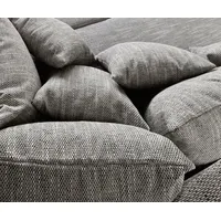 DeLife Wohnlandschaft Clovis XL Hellgrau Strukturstoff Modulsofa - Hellgrau/Grau