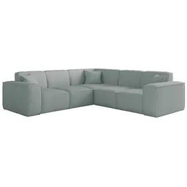 Fun Möbel Ecksofa Designersofa CELES PREMIUM in Stoff Scala Saphirblau Seite Universal - Blau