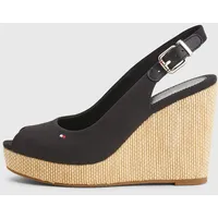 Tommy Hilfiger Damen Wedge Espadrilles Iconic Elena Sling Back Wedge Keilabsatz, mit verstellbarer Schnalle