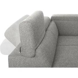 W.Schillig Ecksofa "finn, Designsofa mit tollem Sitzkomfort, bequem, L-Form", grau (steel s22), B:281cm H:71cm T:230cm, Flachgewebe S22 (100% Polyester);Stoff S37 (100% Polyester);Longlife Xtra-Leder Z59: Glattleder mit modischer Prägung.