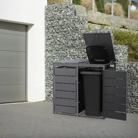 ML-Design Mülltonnenbox 132 x 80 x 120 cm anthrazit