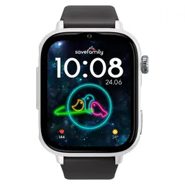SaveFamily SaveWatch Plus 2 GPS+Cellular 49,8 mm Weiß Silikonarmband Black is Black