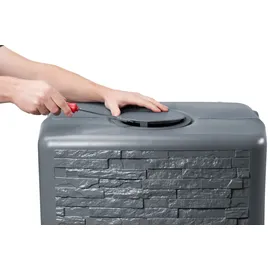 4rain Slim Stone Decor Wandtank 350 l graphitgrau