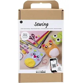 Creativ Company DIY Sets Filz & Fleece Starter Kreativ Set Nähen, Teddybären, Kreativ Box