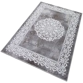 OTTO home Teppich OTTO HOME "Dafna" Gr. 6, grau, B:200cm H:9mm L:300cm, Kunstfaser, Teppiche, Teppich, Orient-Optik, Vintage Design, Kurzflor, pflegeleicht, dezenter Glanz