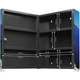 Banjado XXL Medizinschrank Abschliessbar 35x46x15cm Arzneischrank Anthrazit Aus Metall Mit Motiv Griechenland