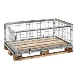 Palettenaufsatz Gitterbox Stapelrahmen 1.220 x 820 x 420 mm - verzinkt